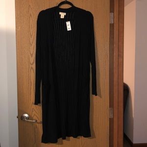 Long Black Cardigan Sky and Sparrow